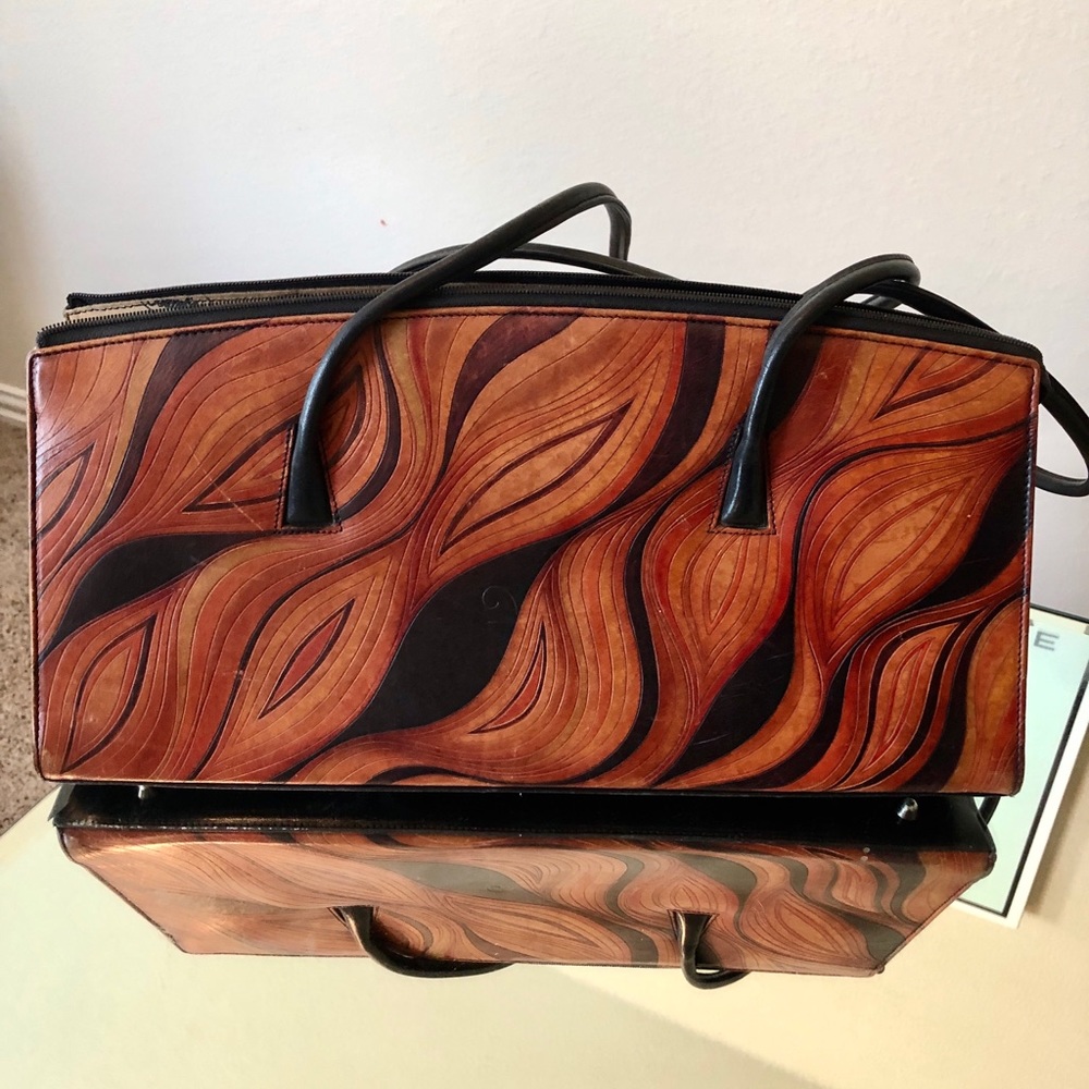 Bambas Leather Tattooed Handbag